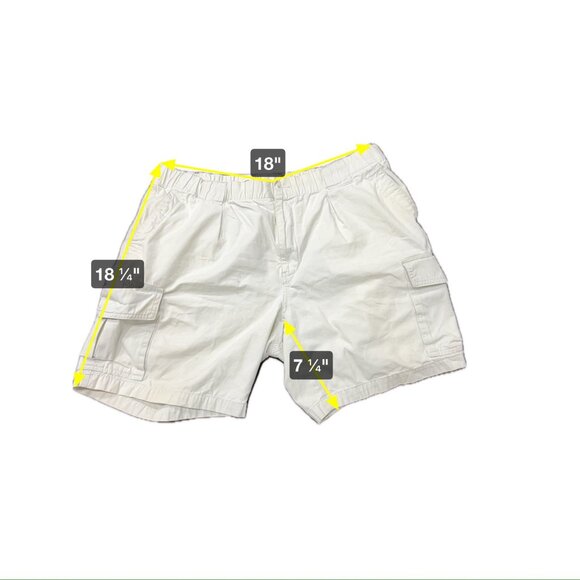 Tommy Bahama Mens Cargo Shorts White Elastic Waist Button Sz Large - Picture 7 of 8